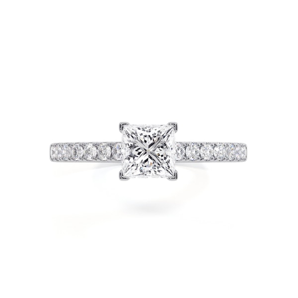 Katerina GIA Princess Diamond Engagement Ring Platinum 1.15ct G/VS2 - Image 2