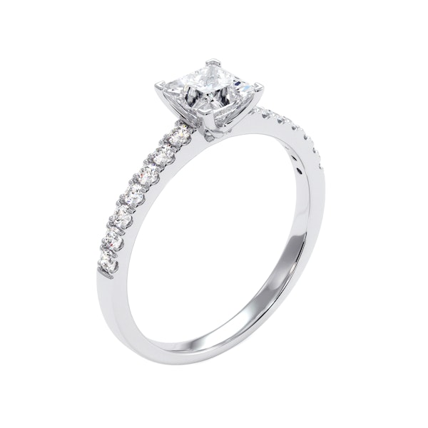 Katerina GIA Princess Diamond Engagement Ring 18KW Gold 1.15ct G/VS2 - Image 4
