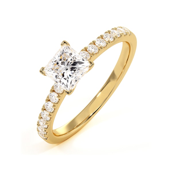 Katerina GIA Princess Diamond Engagement Ring 18K Gold 1.15ct G/SI2 - Image 1