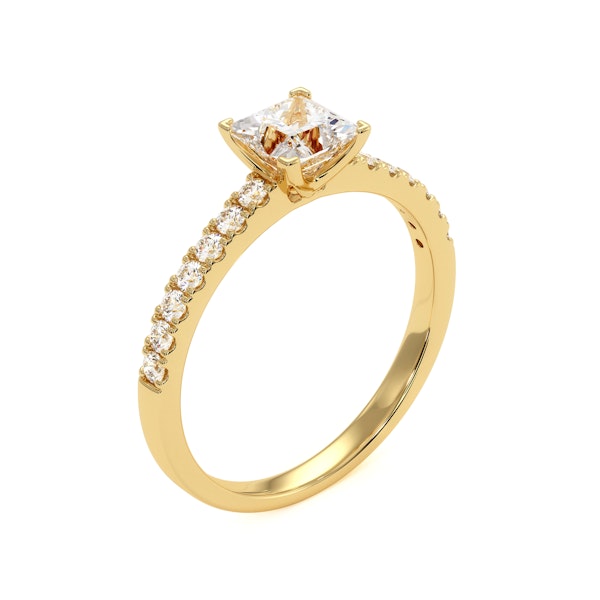 Katerina GIA Princess Diamond Engagement Ring 18K Gold 1.15ct G/VS1 - Image 4