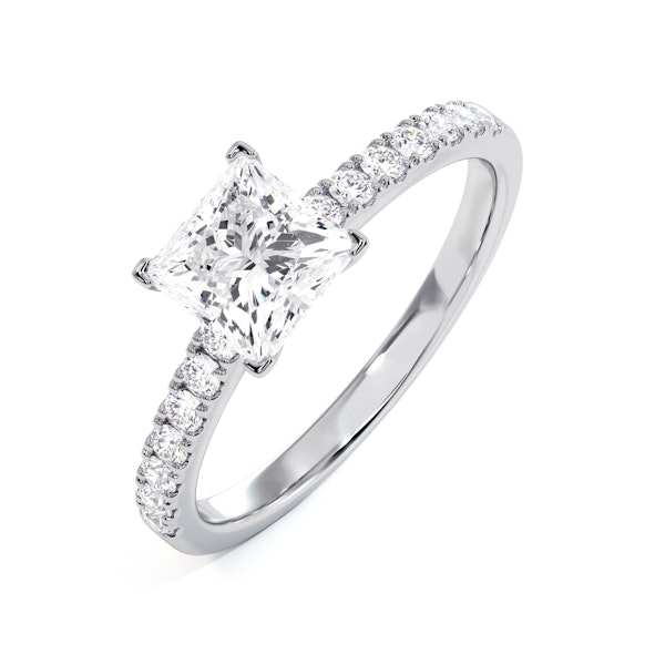 Katerina GIA Princess Diamond Engagement Ring 18KW Gold 1.50ct G/SI2 - Image 1