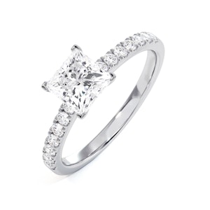 Katerina GIA Princess Diamond Engagement Ring 18KW Gold 1.50ct G/VS2
