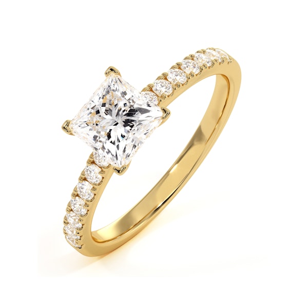 Katerina GIA Princess Diamond Engagement Ring 18K Gold 1.50ct G/VS1 - Image 1