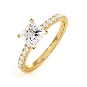 Katerina GIA Princess Diamond Engagement Ring 18K Gold 1.50ct G/VS2