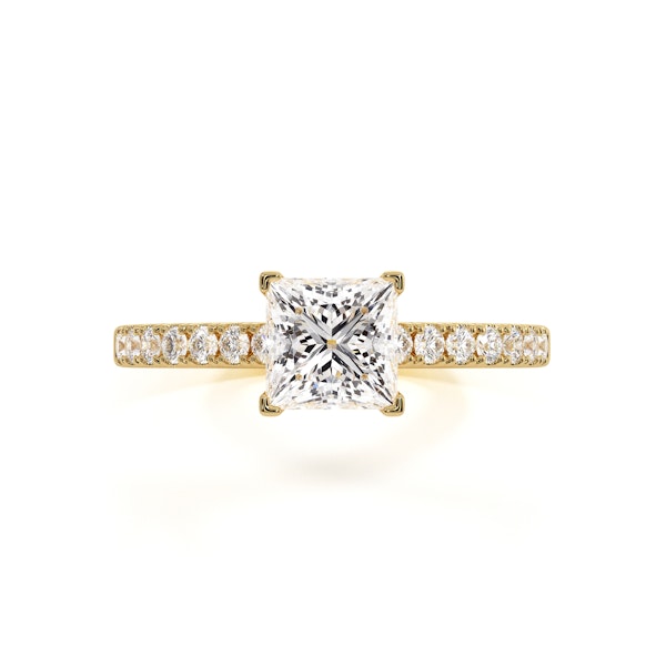 Katerina GIA Princess Diamond Engagement Ring 18K Gold 1.50ct G/SI2 - Image 2