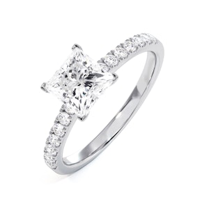 Katerina Lab Princess Diamond Engagement Ring Platinum 1.55ct F/VS1