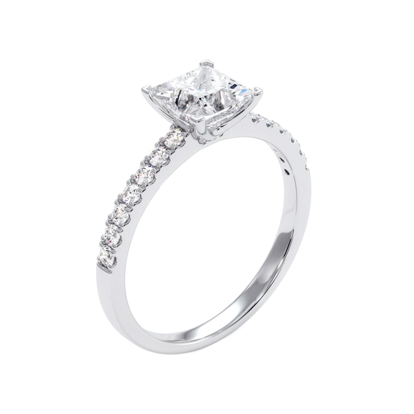 Katerina GIA Princess Diamond Engagement Ring 18KW Gold 1.55ct G/SI2 - Image 4