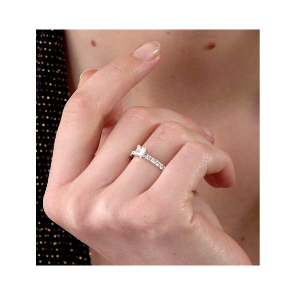 Katerina Princess Diamond Engagement Ring 18KW Gold 0.85ct G/VS1 - Image 3