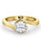 Certified 0.90CT Leah 18K Gold Engagement Ring G/SI1 - image 3