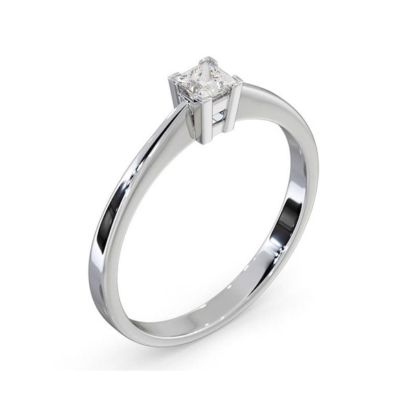 Certified Lauren 18K White Gold Diamond Engagement Ring 0.25CT-G-H/SI - Image 2