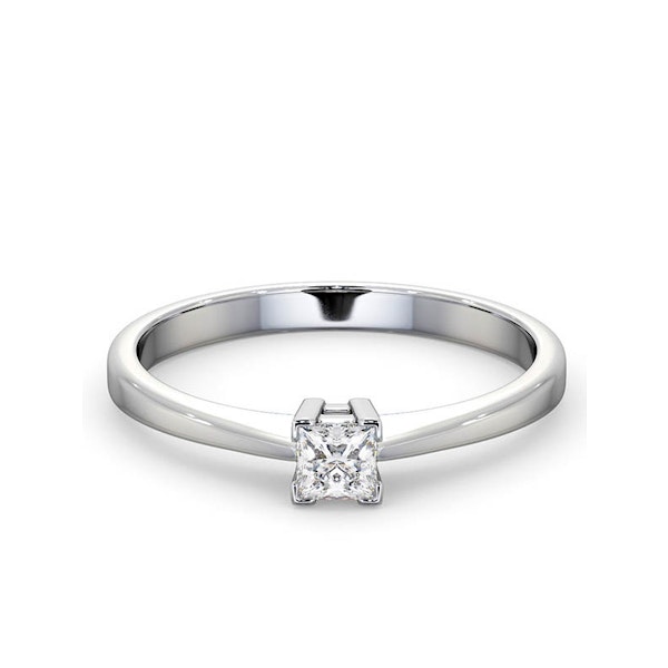 Certified Lauren 18K White Gold Diamond Engagement Ring 0.25CT-F-G/VS - Image 3