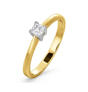 Certified Lauren 18K Gold Diamond Engagement Ring 0.25CT-F-G/VS