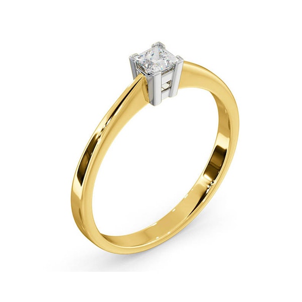 Certified Lauren 18K Gold Diamond Engagement Ring 0.25CT-F-G/VS - Image 2