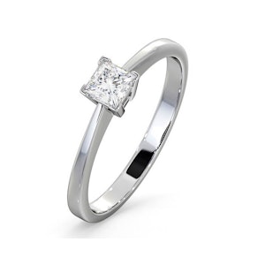Certified Lauren 18K White Gold Diamond Engagement Ring 0.33CT-G-H/SI