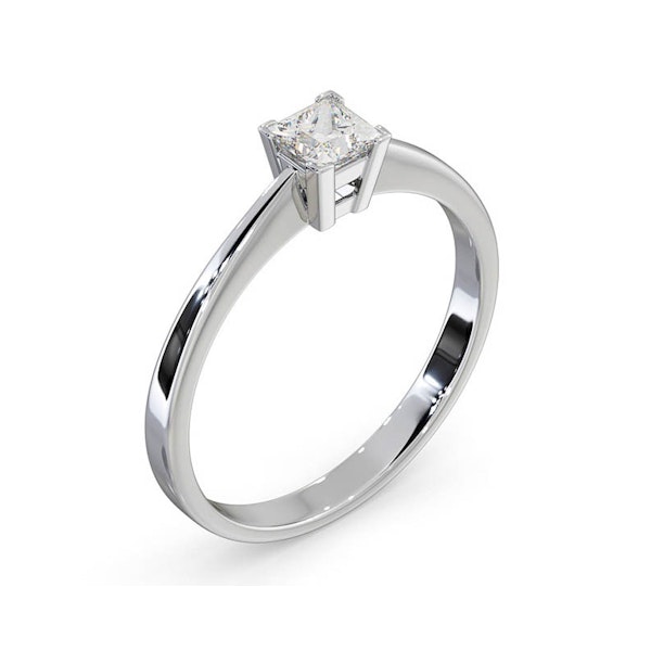 Certified Lauren 18K White Gold Diamond Engagement Ring 0.33CT-G-H/SI - Image 2