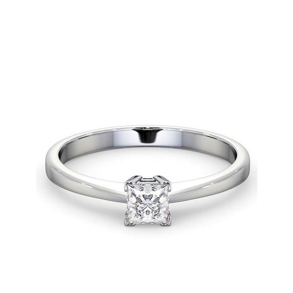 Certified Lauren 18K White Gold Diamond Engagement Ring 0.33CT-G-H/SI - Image 3