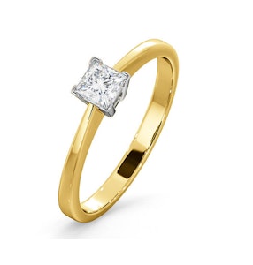 Certified Lauren 18K Gold Diamond Engagement Ring 0.33CT-F-G/VS