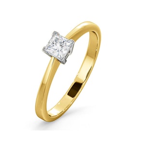 Certified Lauren 18K Gold Diamond Engagement Ring 0.33CT-G-H/SI