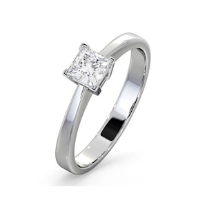 Certified Lauren 18K White Gold Diamond Engagement Ring 0.50CT-G-H/SI
