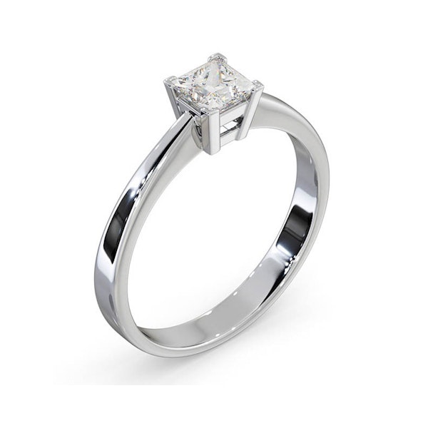 Certified Lauren 18K White Gold Diamond Engagement Ring 0.50CT-G-H/SI - Image 2