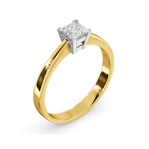 Certified Lauren 18K Gold Diamond Engagement Ring 0.50CT-G-H/SI - Image 2