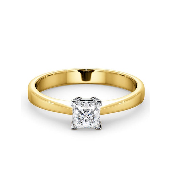 Certified Lauren 18K Gold Diamond Engagement Ring 0.50CT-F-G/VS - Image 3