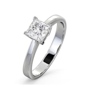 Engagement Ring Certified Lauren 18K White Gold Diamond 0.75CT-G-H/SI