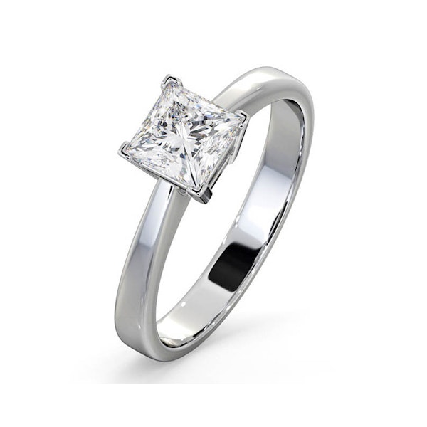 Engagement Ring Certified Lauren 18K White Gold Diamond 0.75CT-G-H/SI - Image 1