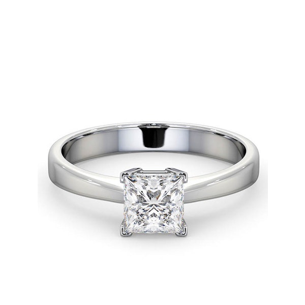 Engagement Ring Certified Lauren 18K White Gold Diamond 0.75CT-G-H/SI - Image 3