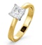 Certified Lauren 18K Gold Diamond Engagement Ring 0.75CT-F-G/VS - image 1