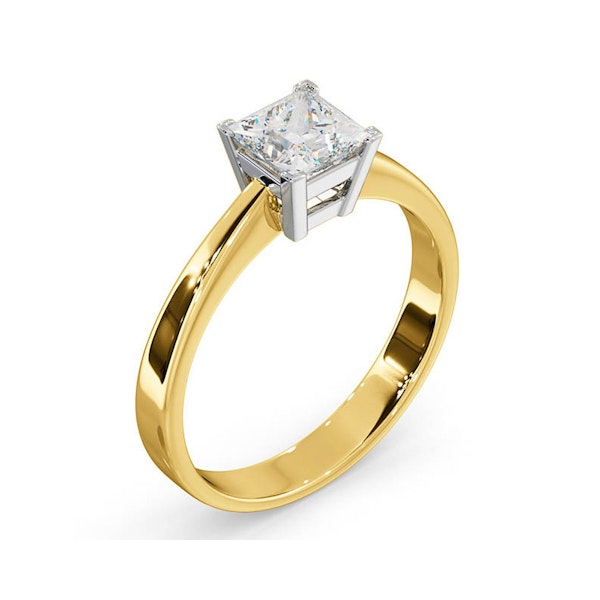 Certified Lauren 18K Gold Diamond Engagement Ring 0.75CT-G-H/SI - Image 2