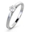 Engagement Ring Certified Low Set Chloe 18K White Gold Diamond 0.25CT - image 1