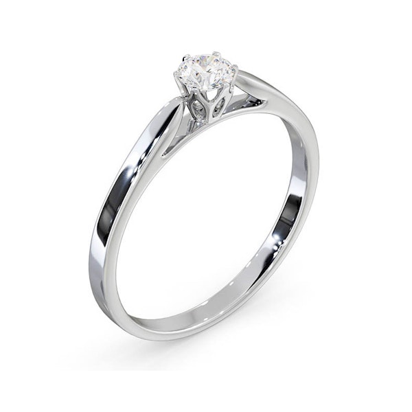 Engagement Ring Certified Low Set Chloe 18K White Gold Diamond 0.25CT - Image 2