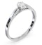 Engagement Ring Certified Low Set Chloe 18K White Gold Diamond 0.25CT - image 2