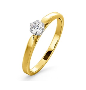 Certified Low Set Chloe 18K Gold Diamond Engagement Ring 0.25CT