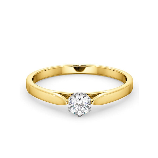 Certified Low Set Chloe 18K Gold Diamond Engagement Ring 0.25CT - Image 3
