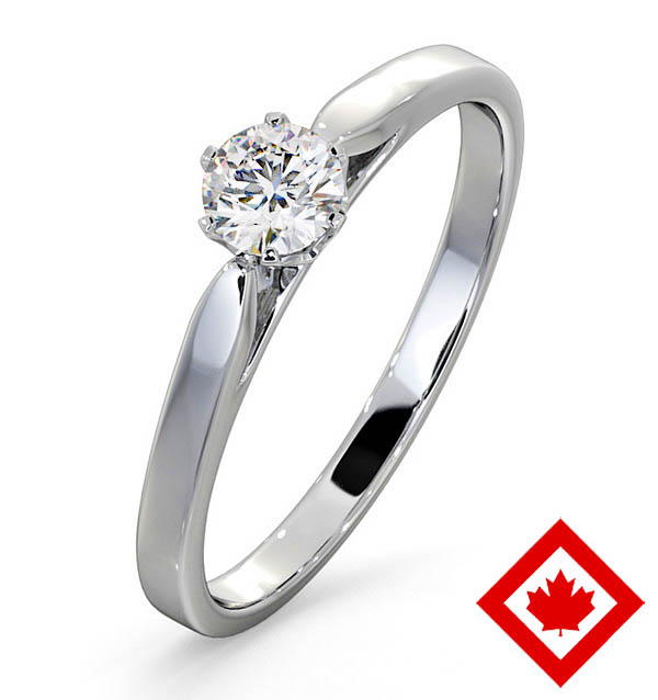 Engagement Ring Canadian Diamond 0.30CT H/SI2 Low Set Chloe 18k Gold
