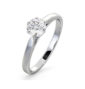 Certified 0.70CT Chloe Low Platinum Engagement Ring E/VS2
