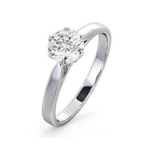1 Carat Diamond Engagement Ring Low Set Chloe Lab H/SI1 18K White Gold