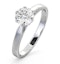 Certified 1.00CT Chloe Low 18K White Gold Engagement Ring E/VS1 - image 1