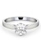 Certified 1.00CT Chloe Low 18K White Gold Engagement Ring E/VS1 - image 3