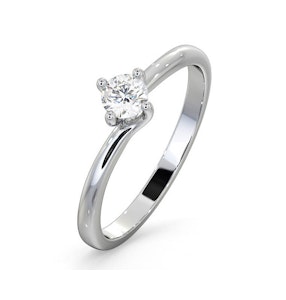 Certified Lily 18K White Gold Diamond Engagement Ring 0.25CT-F-G/VS