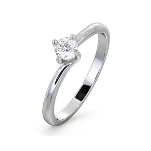 Lily Certified Lab Diamond Engagement Ring 0.25CT G/VS1 18K White Gold