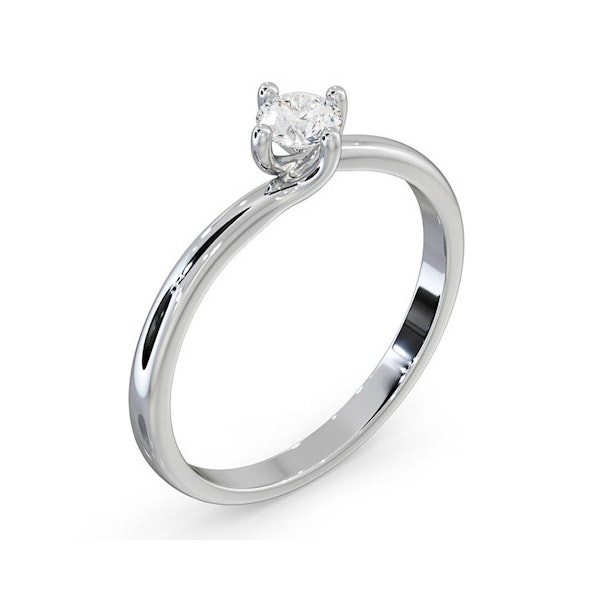 Certified Lily 18K White Gold Diamond Engagement Ring 0.25CT - Image 2