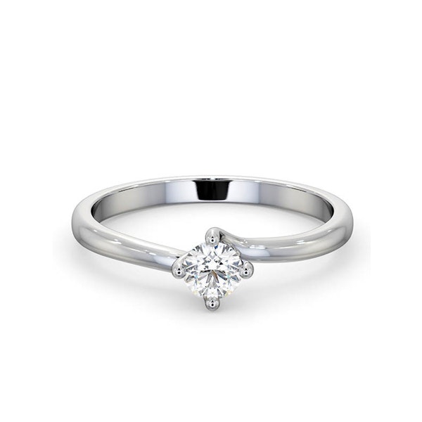 Lily Certified Lab Diamond Engagement Ring 0.25CT G/SI1 Platinum - Image 3