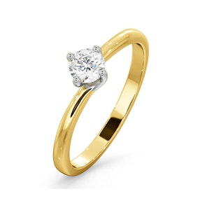 Certified Lily 18K Gold Diamond Engagement Ring 0.33CT-G-H/SI