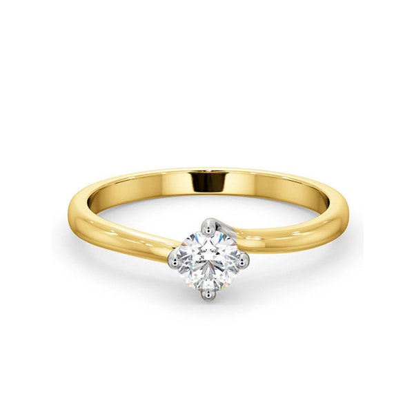 Lily Certified Lab Diamond Engagement Ring 0.33CT G/SI1 18K Gold - Image 3