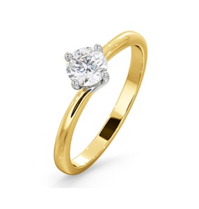 Half Carat Diamond Engagement Ring Lily Lab F/VS 18K Gold