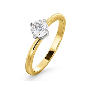Certified Lily 18K Gold Diamond Engagement Ring 0.50CT