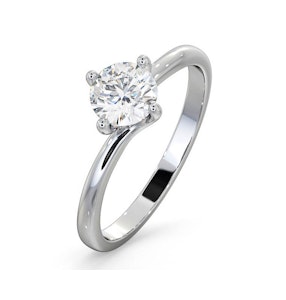 Certified 0.70CT Lily 18K White Gold Engagement Ring G/SI2